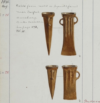 Add.9455vol4_p1316 Casts of mould from Pitt-Rivers second collection.