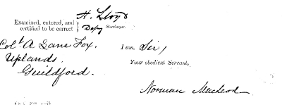 Bottom of first entry page