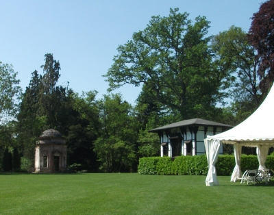 Temple and Indian house, Larmer Gardens, May 2012 [R. McGoff]
