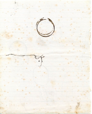 M.39a.11 verso One of the schoolchildren's drawings