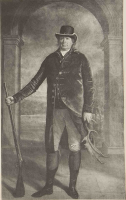 Portrait of the last Cranborne Chase keeper by Romney owned by Pitt-Rivers between 1880-1900 