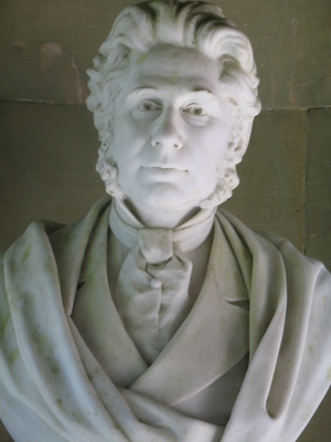Close up of Pitt-Rivers' bust, Larmer Gardens [Photo Linda Teasdale]