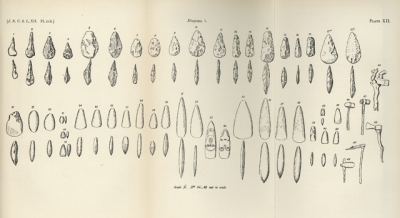 Plate XVII Transition from Drift to Celt type Primitive Warfare II