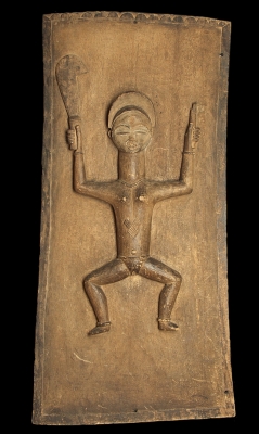 Wood door from Gabon, collected by Walker. 1884.56.47