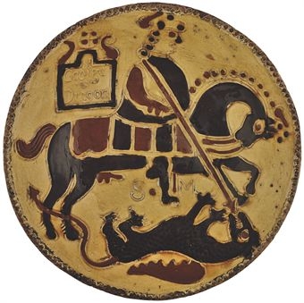 Staffordshire plate said to be from Farnham Museum sold Christie's 2010